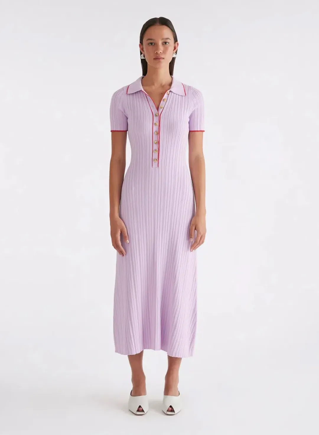 Anna Quan Laurel Penelope Midi Lilac Orchid Dress Size AU 8 for rent on The Volte - main image
