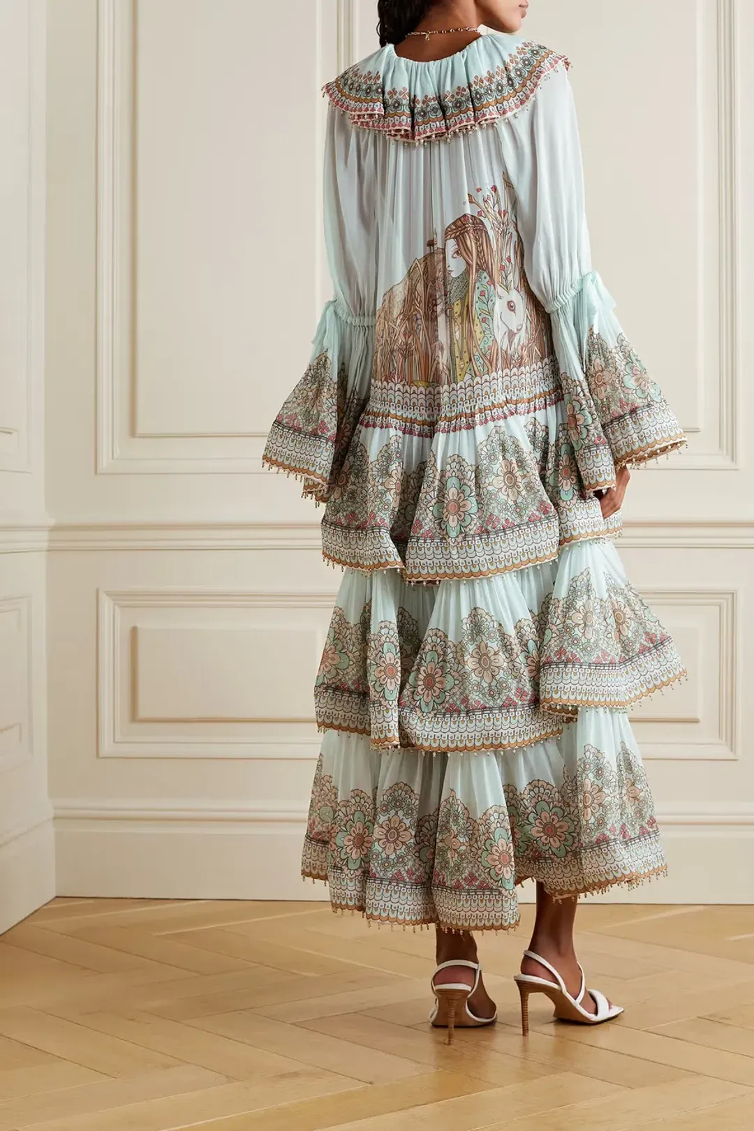 Zimmermann Kaleidoscope Gathered Midi Dress Print Size 4 / Au 16 for rent on The Volte - main image