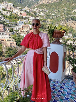 Aje Entwined Dress Pink Size 10 for rent on The Volte - image 1