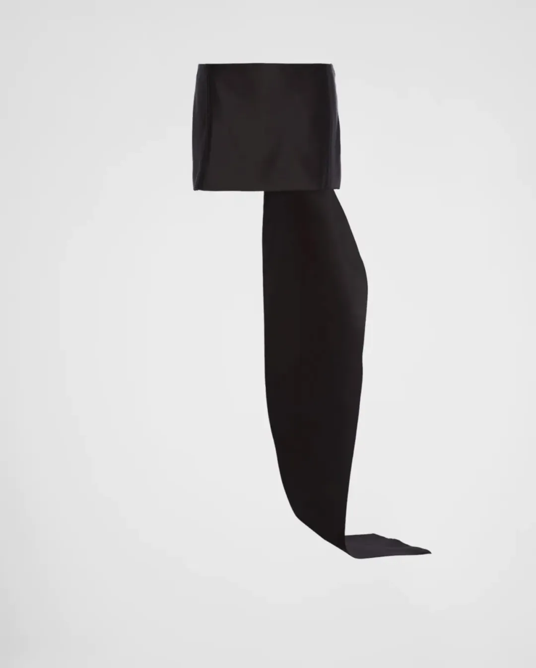 Prada Double Satin Mini Skirt Black Size 36/AU 8 for rent on The Volte - main image