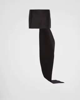 Prada Double Satin Mini Skirt Black Size 36/AU 8 for rent on The Volte - image 3