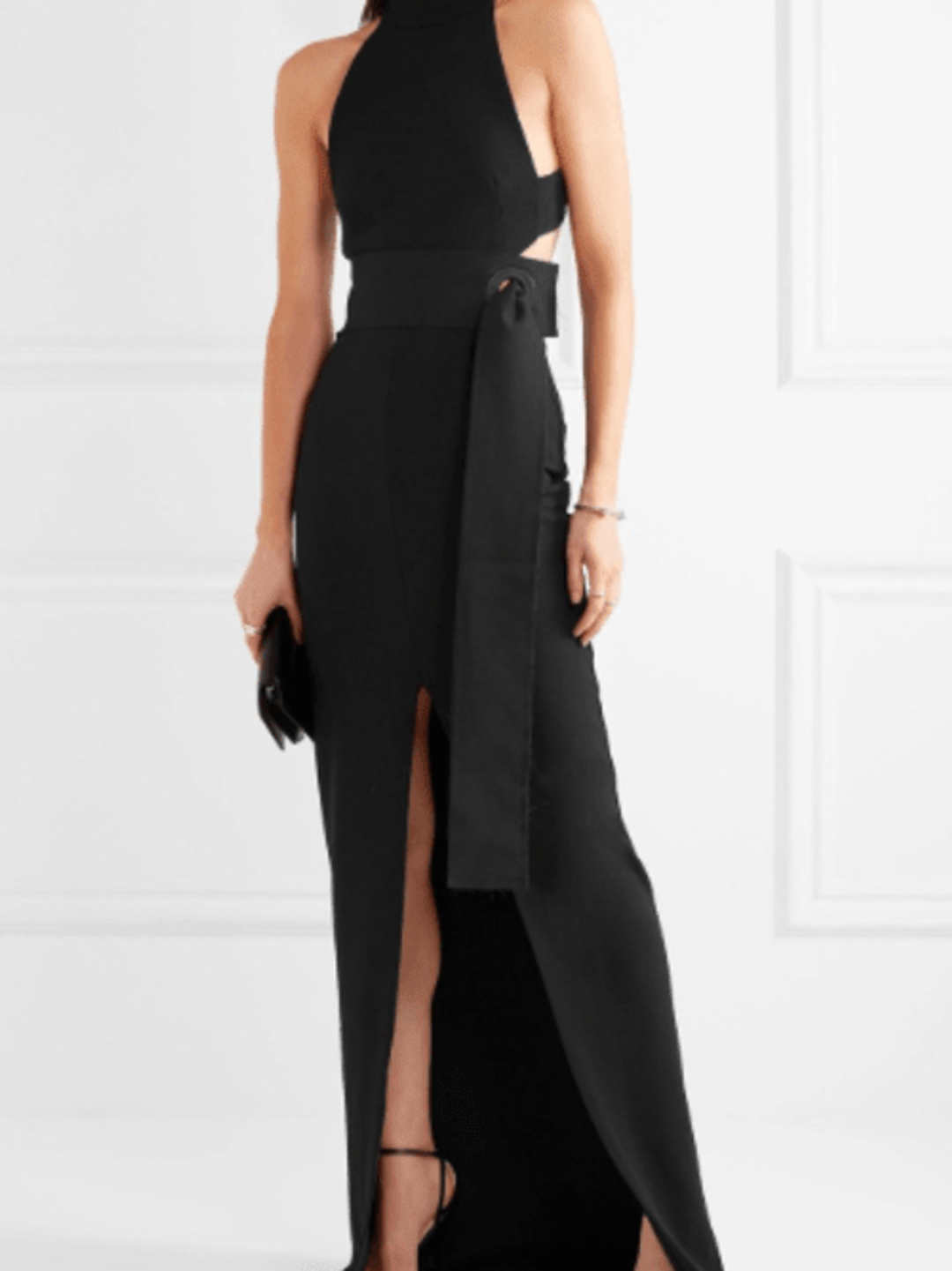 Solace London Piper Black Dress size 12 for rent on The Volte - main image