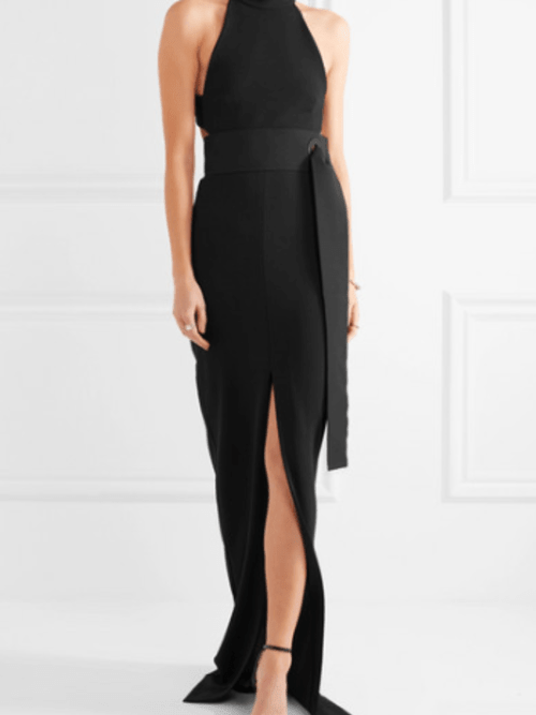 Solace London Piper Black Dress size 12 for rent on The Volte - main image