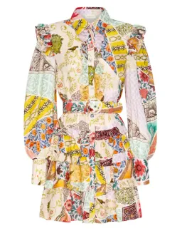 Kate Ford Zellije Layered Mini Dress Print Size 8 / S for rent on The Volte - image 5