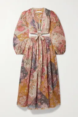 Zimmermann Pattie Patchwork Cutout Dress Floral Size 0 / AU8 for rent on The Volte - image 5