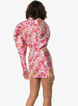 Rotate Birger Christensen  Number 1 Raspberry Rose Mini Dress Floral Size 10 for rent on The Volte - image 3