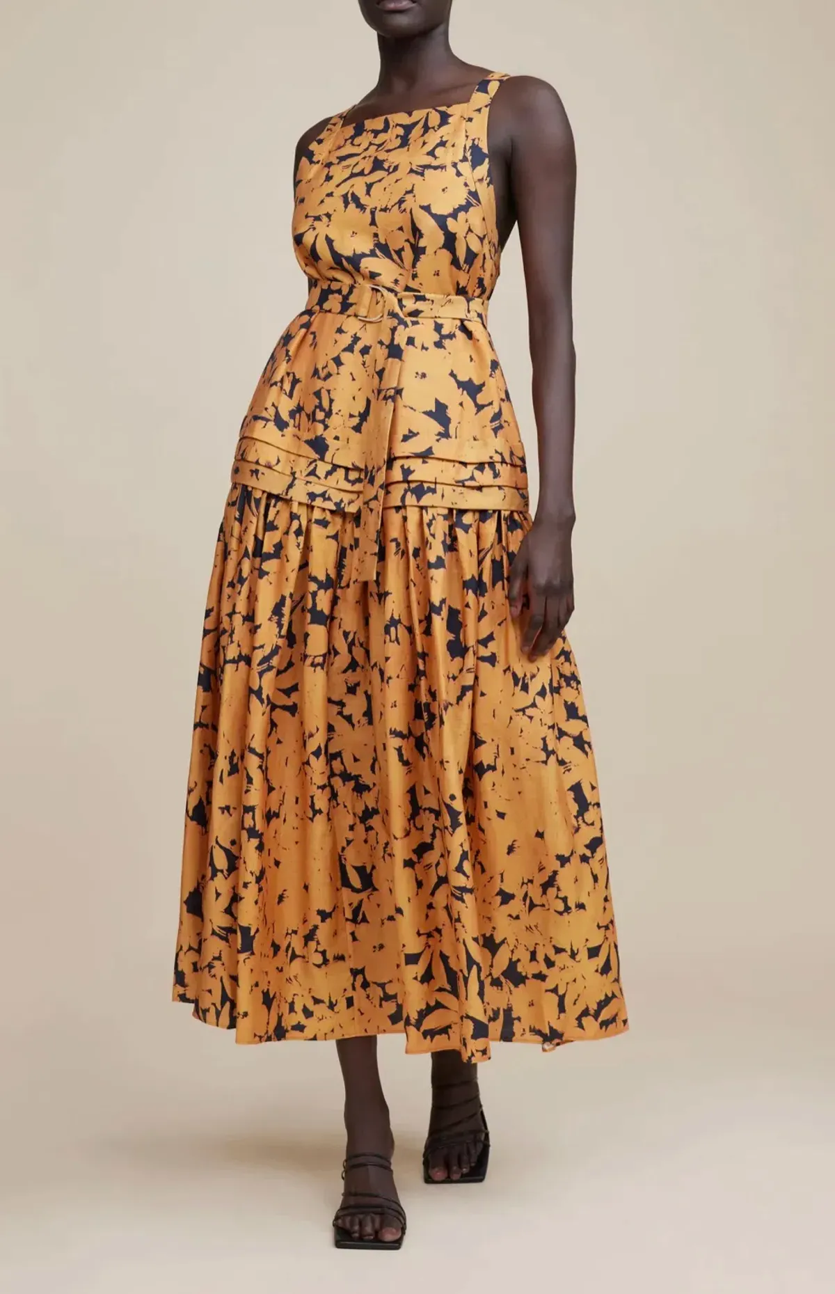 Acler Astoria maxi dress Orange Size 8 for rent on The Volte - main image