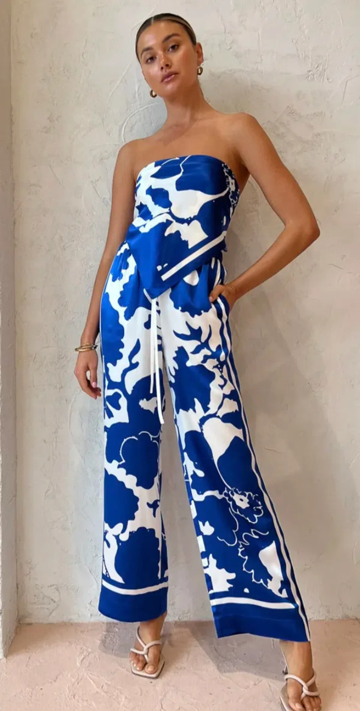 Sir the Label Esme Pants & Scarf Blue Size AU 6 for rent on The Volte - main image