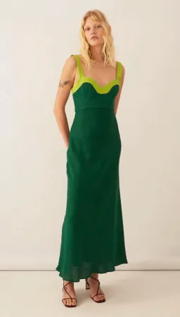 Jillian Boustred Regina Dress Green Size AU 10  for rent on The Volte - image 1