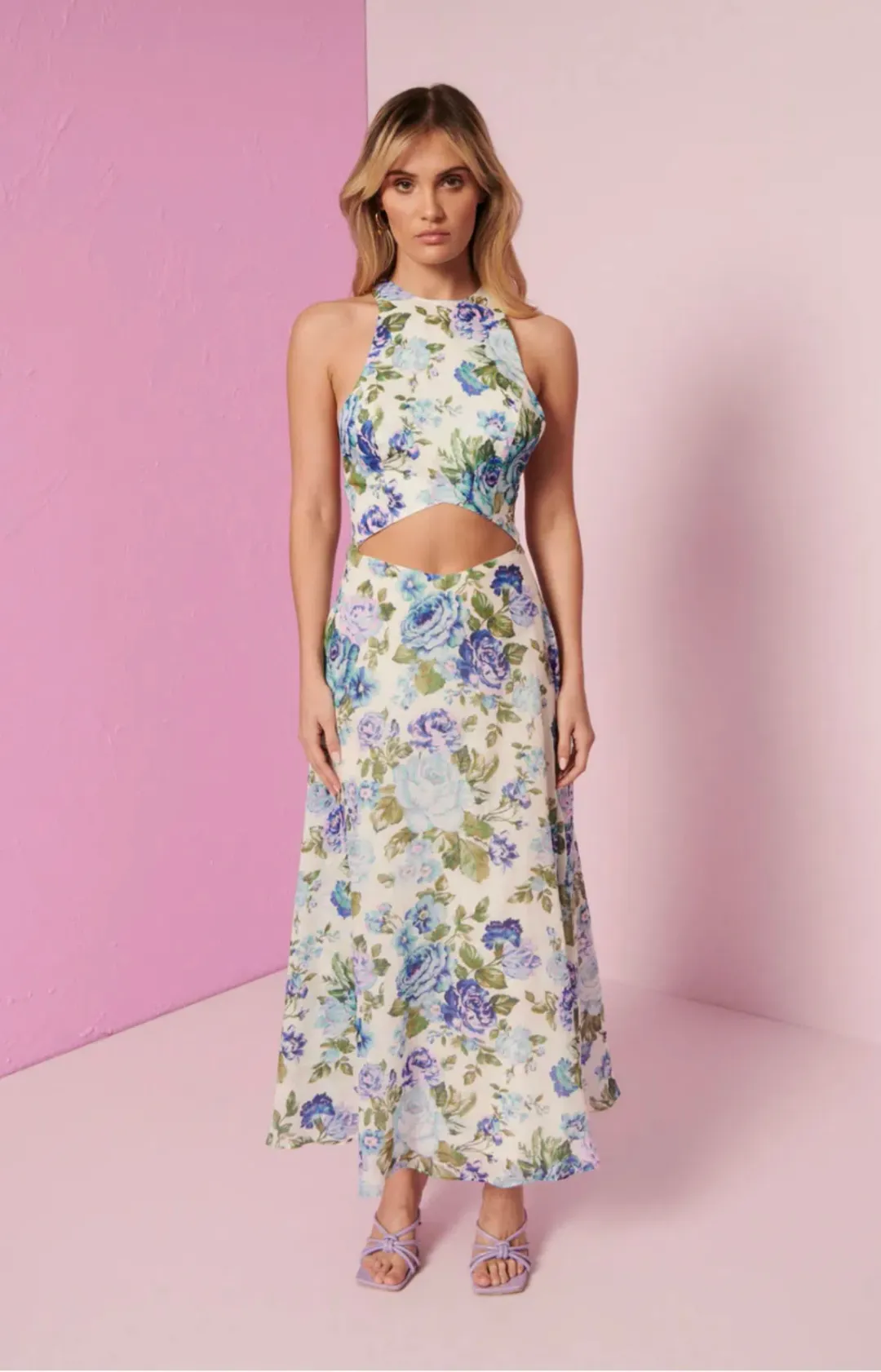 Kate Ford Mojave Braided Gown Belita Blue Size 1/AU 8 for rent on The Volte - main image