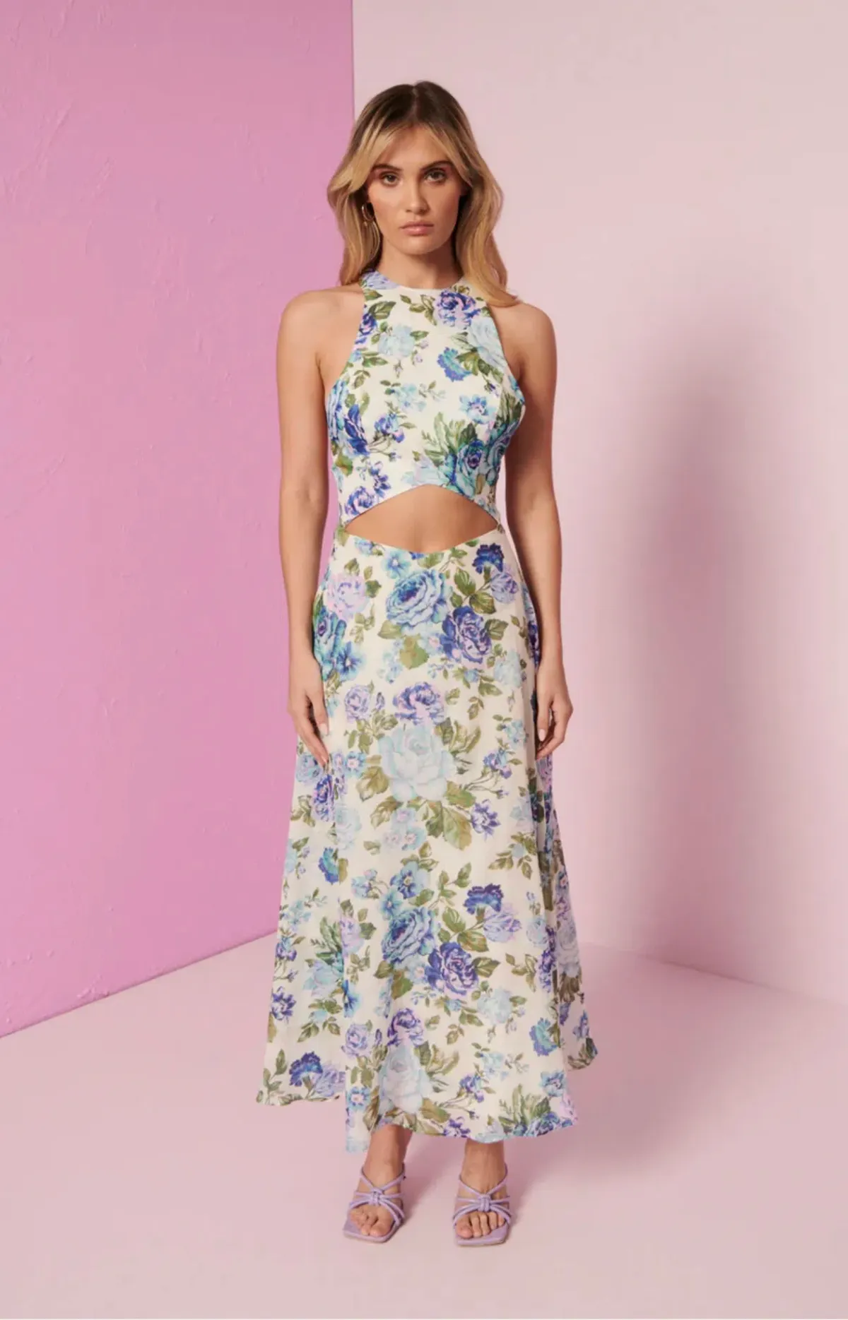 Kate Ford Mojave Braided Gown Belita Blue Size 1/AU 8 for rent on The Volte - main image