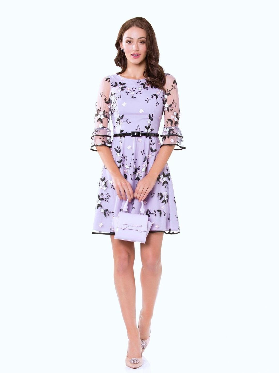 REVIEW Demetra Floral Gown Purple 8 for rent on The Volte - main image