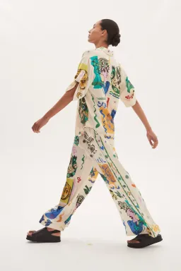 Alemais Soleil Oversized Shirt and Pant Set Print Size 8 for rent on The Volte - image 2