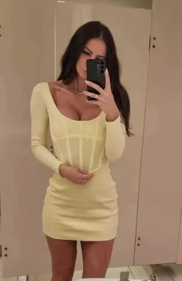 Dion Lee Rib Corset Mini Dress in Lemon Yellow Size 8 / S for rent on The Volte - image 1