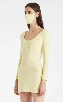 Dion Lee Rib Corset Mini Dress in Lemon Yellow Size 8 / S for rent on The Volte - image 3
