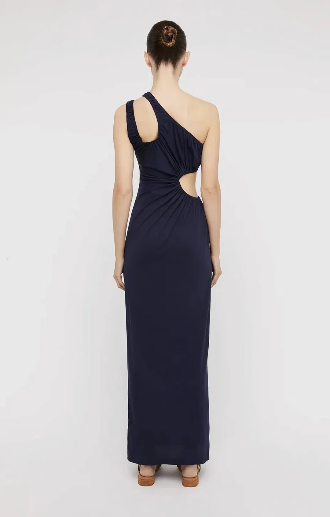 Scanlan Theodore Mercerised Cotton Dress Navy Size 10 for rent on The Volte - main image