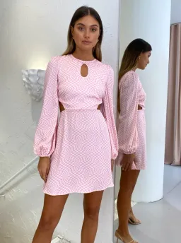 The Wolf Gang Levisa Key Hole Mini Dress Pink Size 8 for rent on The Volte - image 1