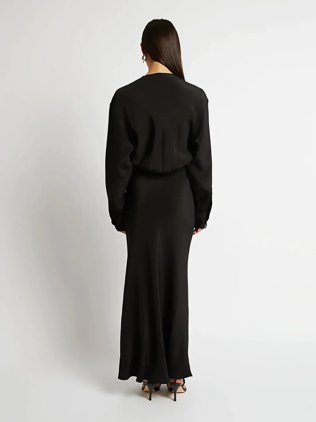 Christopher Esber Triquetra Front Tie Shirt Dress Black Size 10 for rent on The Volte - main image