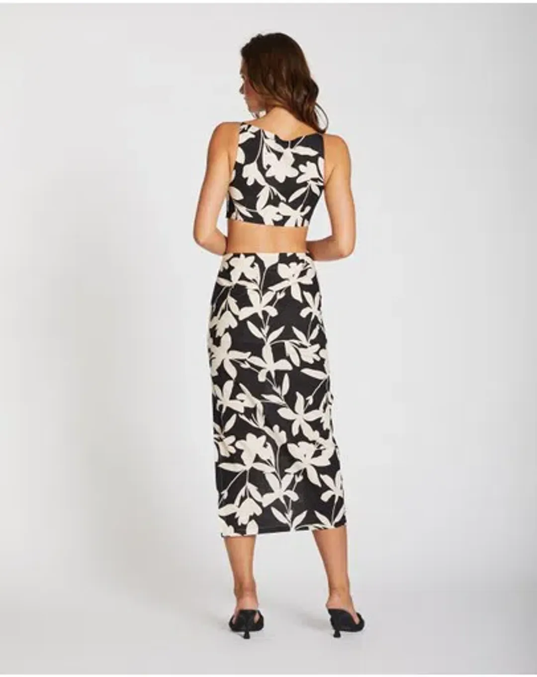 Lover Margot Linen Midi Dress Floral Size 10 for rent on The Volte - main image
