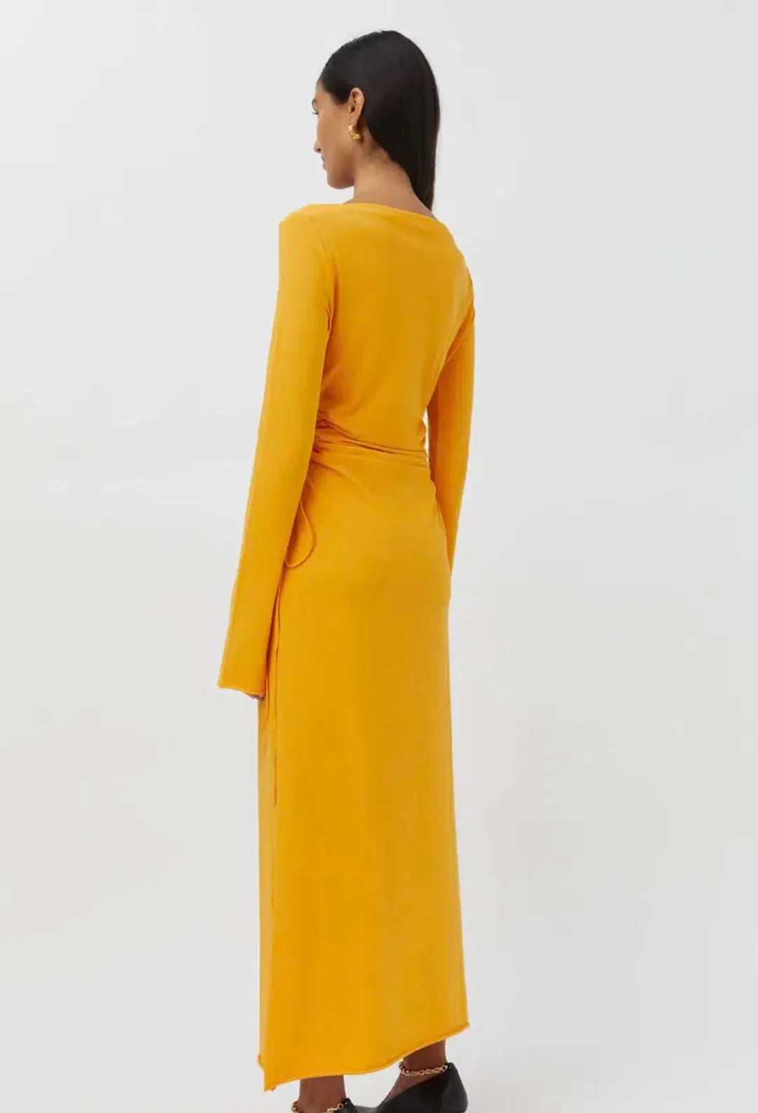Camilla and Marc Alexandre Midi Dress in Marigold Yellow Size 10 for rent on The Volte - main image