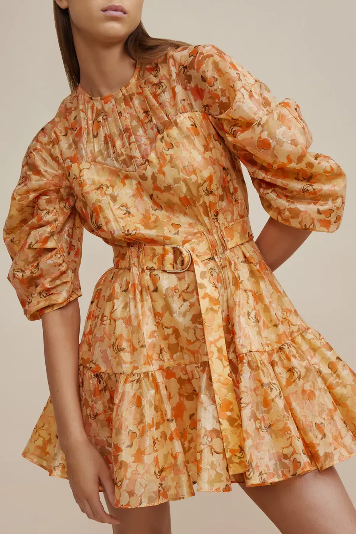 Acler Bonhill Mini Dres Orange Size AU 16 for rent on The Volte - main image