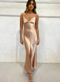 Shona Joy La Lune Bias Slip Dress in Dessert Rose Size 6 for rent on The Volte - image 1