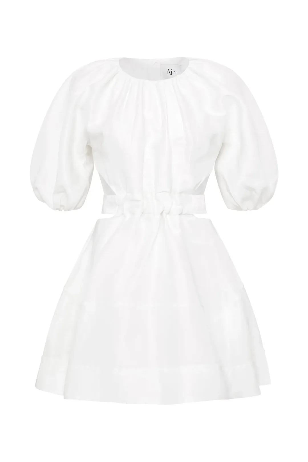 Aje Mimosa Cut Out  Mini Dress Ivory Size 8 for rent on The Volte - main image