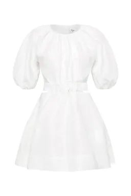 Aje Mimosa Cut Out  Mini Dress Ivory Size 8 for rent on The Volte - image 3