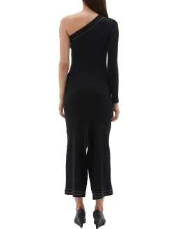 Bassike Asymmetrical One Shoulder Dress Black Size 4 for rent on The Volte - image 4