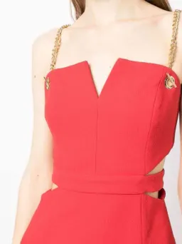 Rebecca Vallance Scarlett Chain Midi Dress Red Size 10 for rent on The Volte - image 4