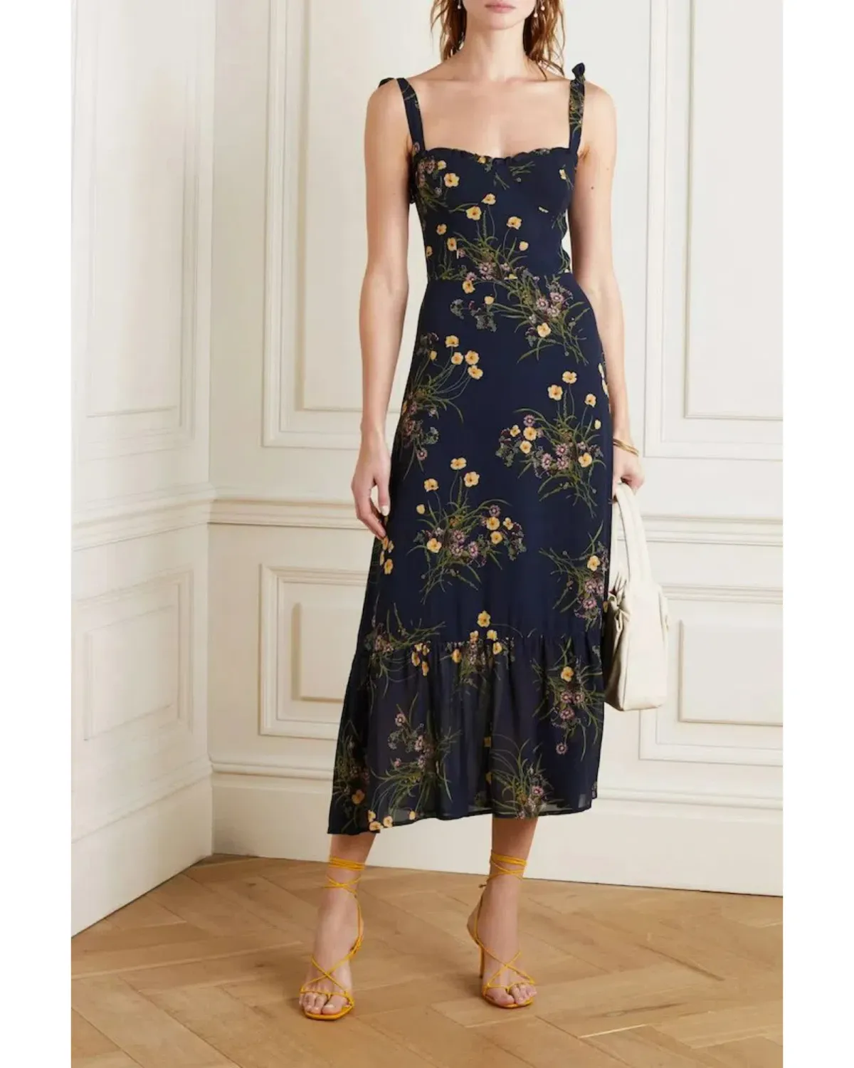 Reformation Nikita Dress Mademoiselle Floral Size AU 10 for rent on The Volte - main image