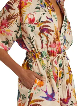 Zimmermann Tropicana Utility Playsuit in Cream Floral size 1 / Au 10 for rent on The Volte - image 5