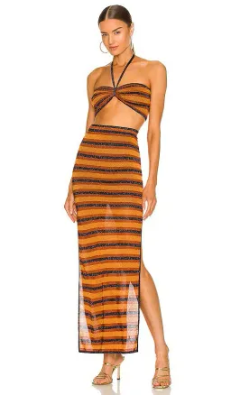 Bec & Bridge Ziggy Lurex Maxi Skirt Print Size 8 for rent on The Volte - image 1