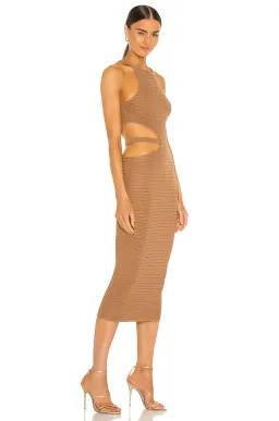 Michael Costello x REVOLVE Athena Midi Dress Brown Size 8 for rent on The Volte - image 2