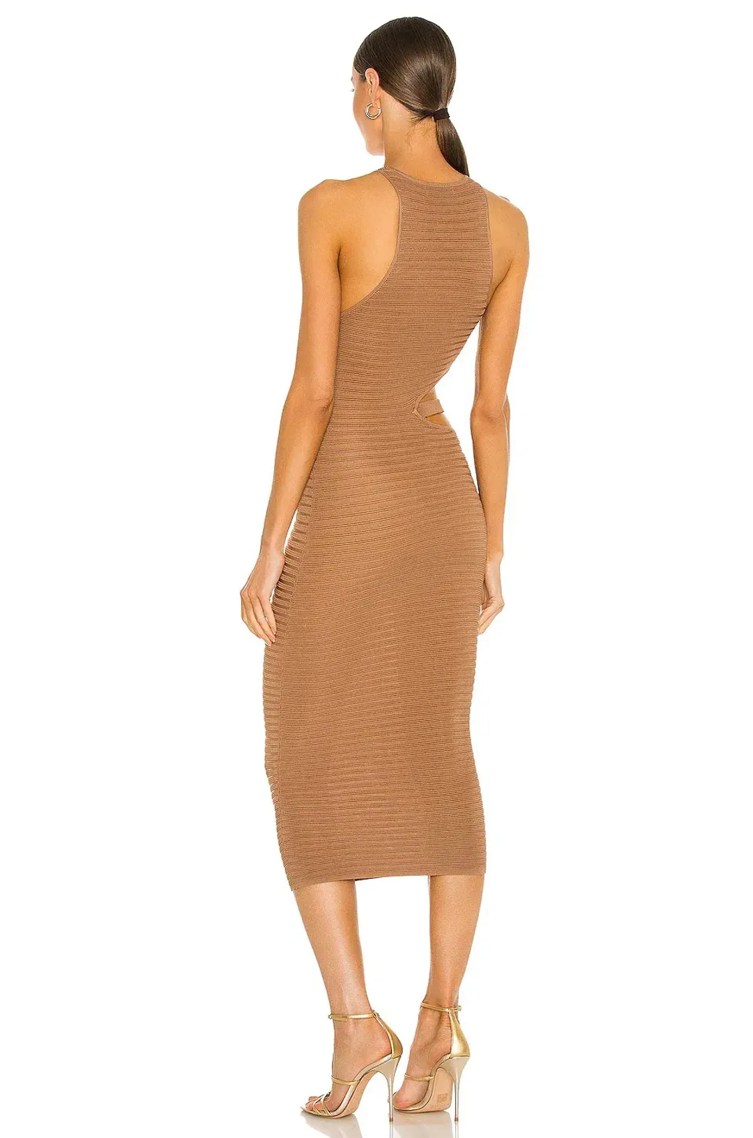 Michael Costello x REVOLVE Athena Midi Dress Brown Size 8 for rent on The Volte - main image