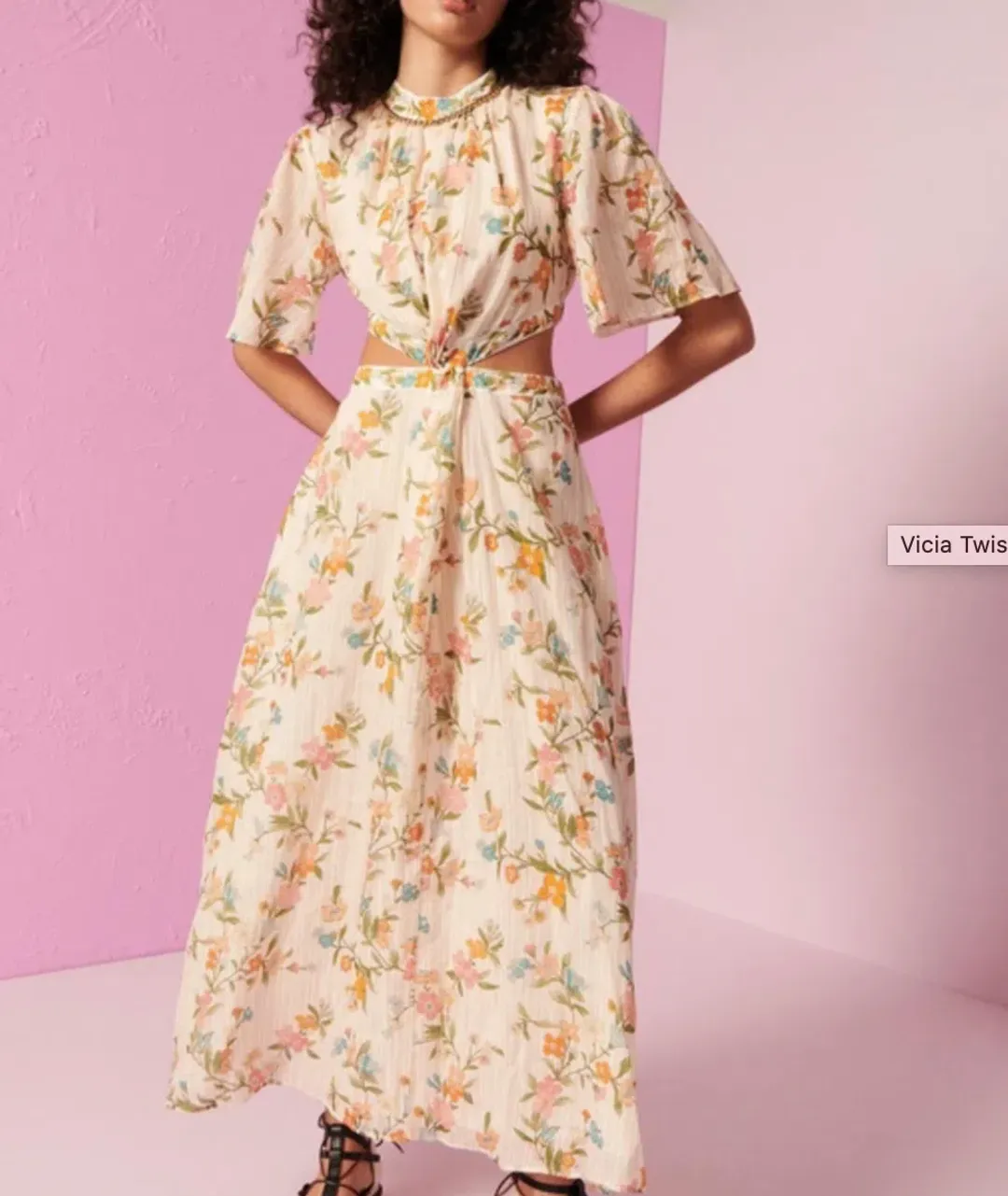 Kate Ford Vicia Twist Dress Nude Size 4 / AU 14 for rent on The Volte - main image