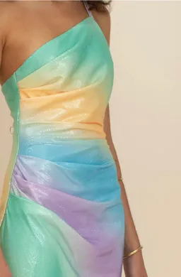 Suboo Ombre One Shoulder Split Maxi Multi Color Size S / AU 8 for rent on The Volte - image 5