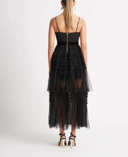 Sheike Phantom Mesh Maxi Dress Black Size AU 6 for rent on The Volte - image 2