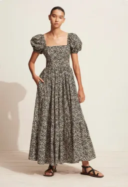 Matteau Tiered Peasant Dress Black Size AU 8 for rent on The Volte - image 1