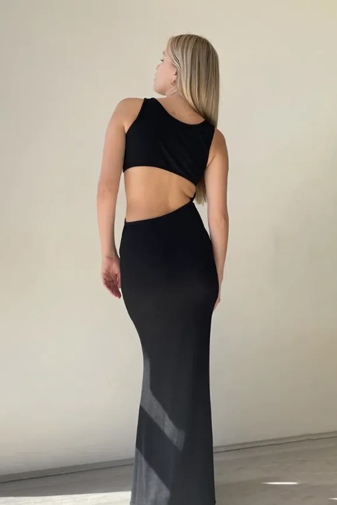 Christopher Esber Disconnect S Buckle Split Dress Black Size 8 for rent on The Volte - main image
