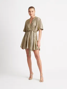 Sheike Isabel Mini Dress Gold Size 10 / M for rent on The Volte - image 1