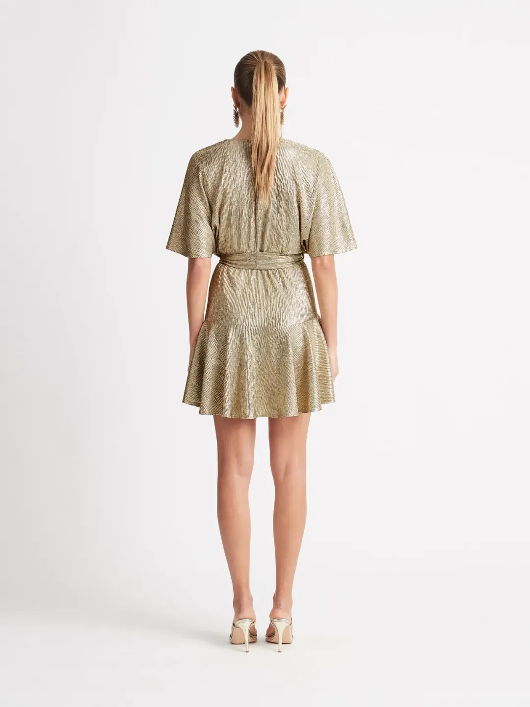 Sheike Isabel Mini Dress Gold Size 10 / M for rent on The Volte - main image