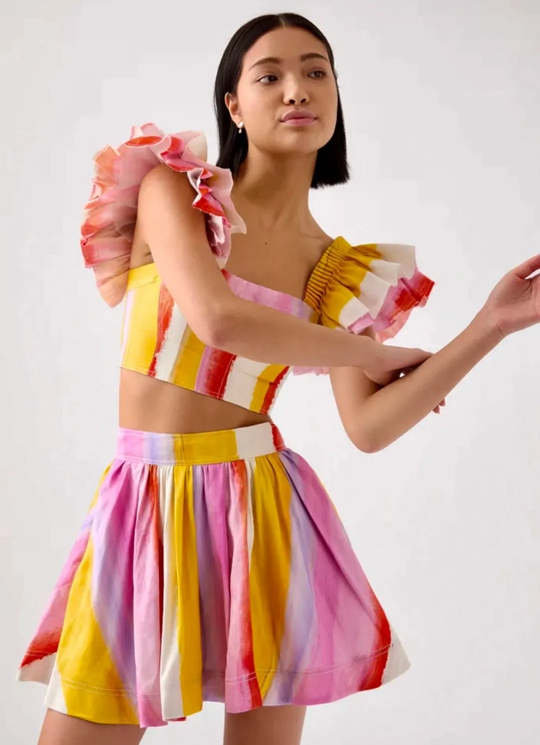 Aje Imagination Mini Skirt and Top Set Multi Size 8  for rent on The Volte - main image