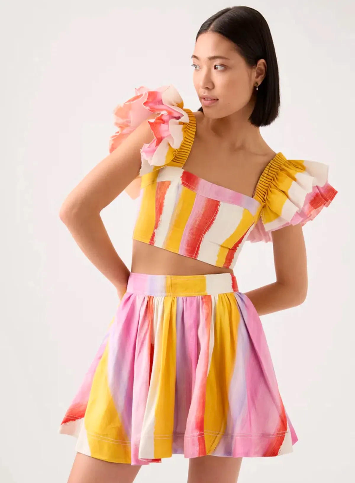 Aje Imagination Mini Skirt and Top Set Multi Size 8  for rent on The Volte - main image