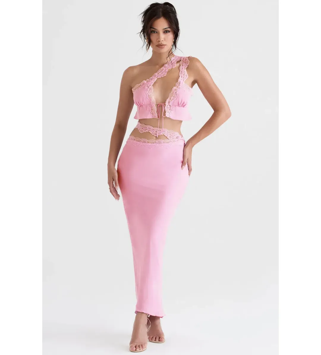 House of CB Mathilda Skirt & Lorena Top Pink Size 8 for rent on The Volte - main image