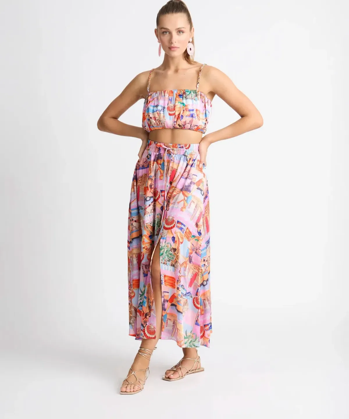 Sheike Malibu Dreaming Crop and Skirt Print Size 6 for rent on The Volte - main image