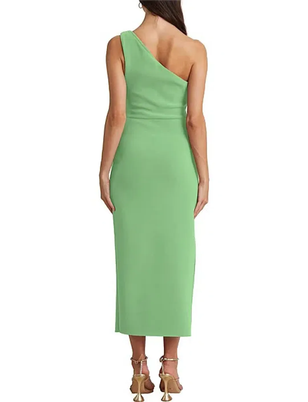 Bec & Bridge Clover Asymmetrical Midi Dress Green Size AU 6 for rent on The Volte - main image