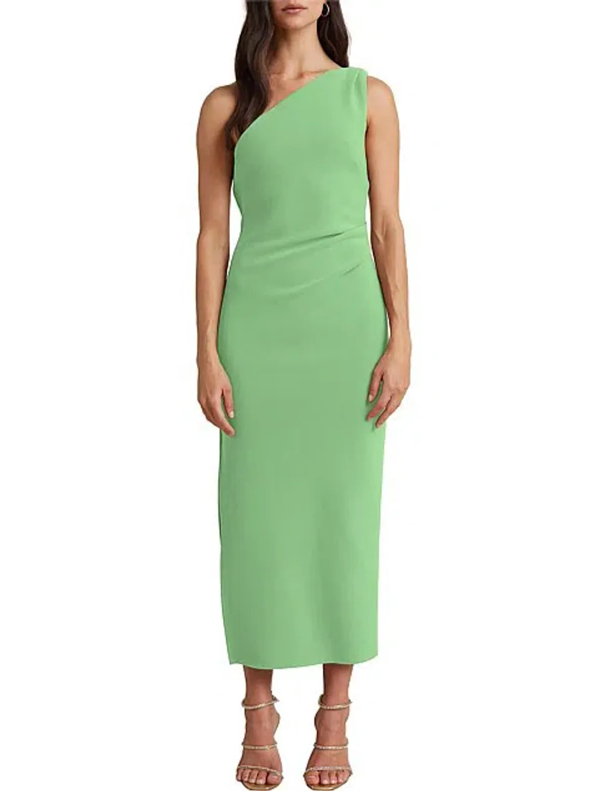 Bec & Bridge Clover Asymmetrical Midi Dress Green Size AU 6 for rent on The Volte - main image