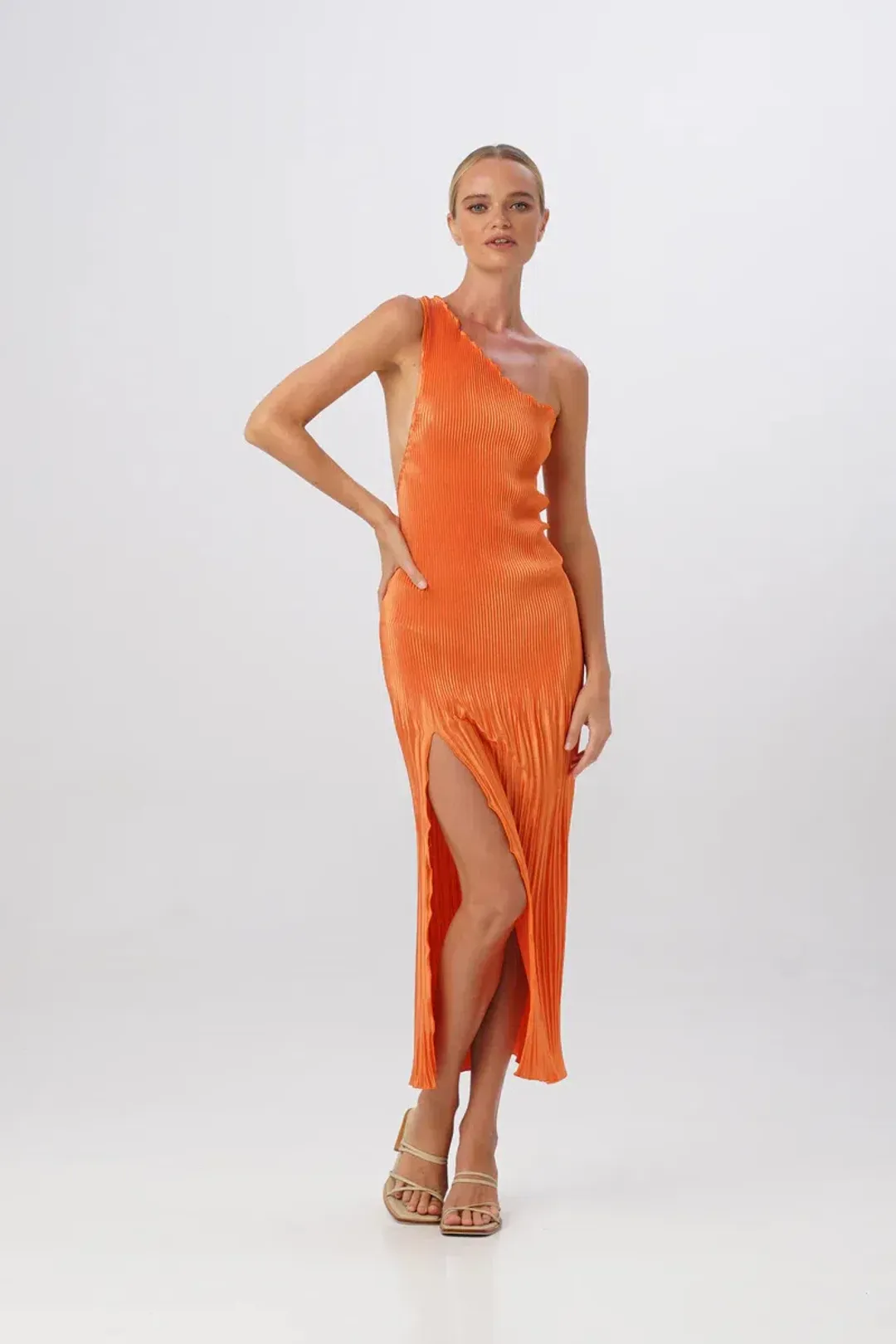 L'Idee Naomi Midi Orange Size AU 6 for rent on The Volte - main image