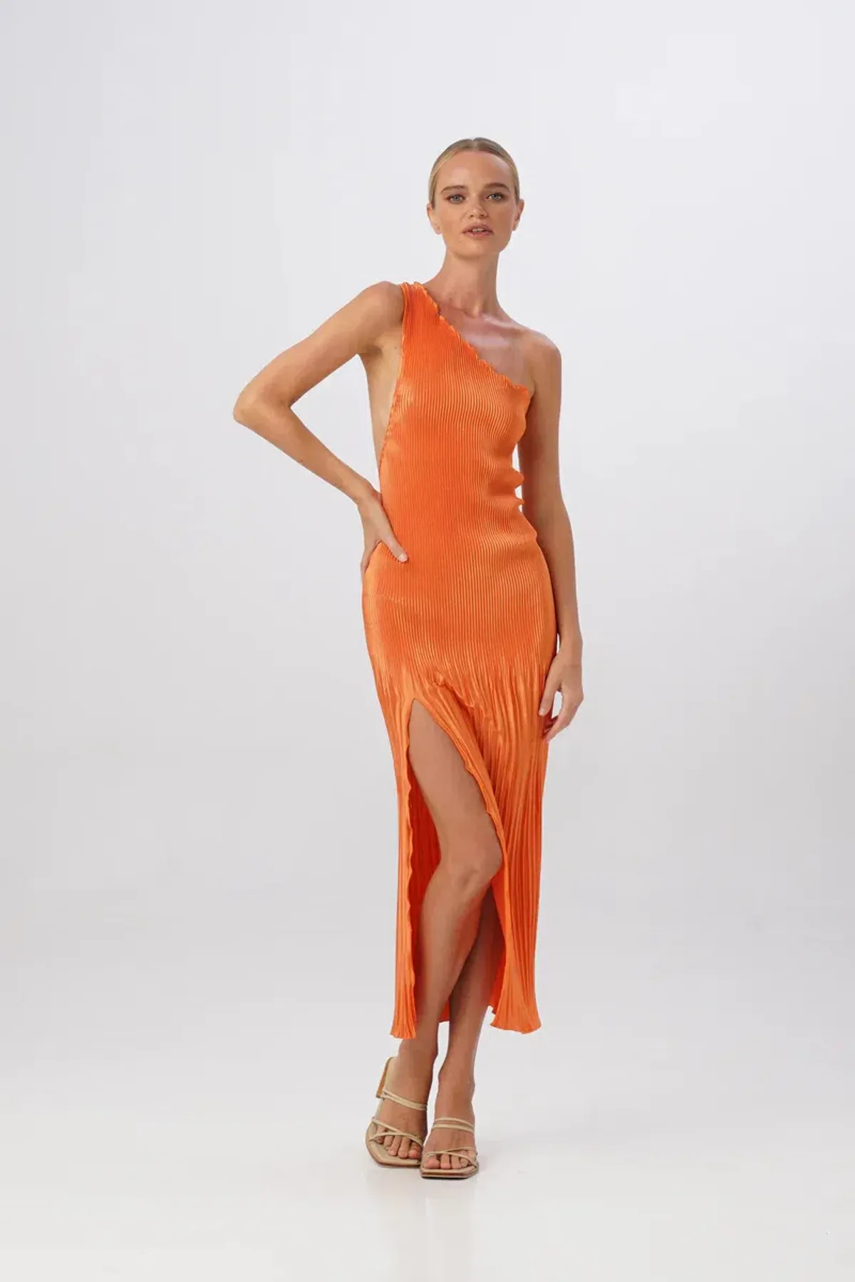 L'Idee Naomi Midi Orange Size AU 6 for rent on The Volte - main image